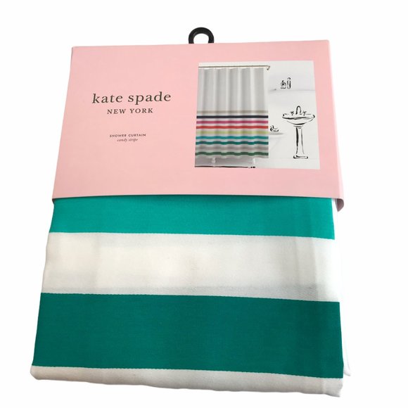 Kate Spade Shower Curtain Candy Stripe Rainbow - Picture 5 of 5